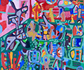 IT'S MY PARTY 100 X100 ACRYLIC ON CANVAS